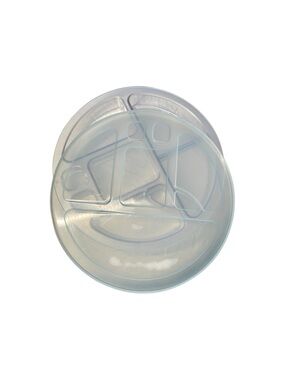 Vintage Kitschy Round Divided Dinner Serving Sturdy Meal Prep Storage Container